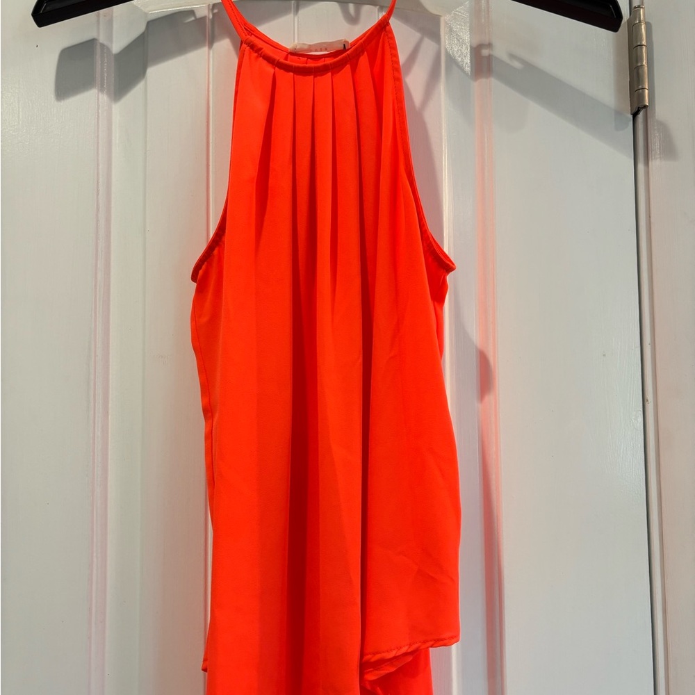 Women's Boutique Orange Halter Top